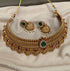 Gold Plated Choker Necklace Set multicolor