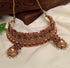 Gold Plated Choker Necklace Set multicolor