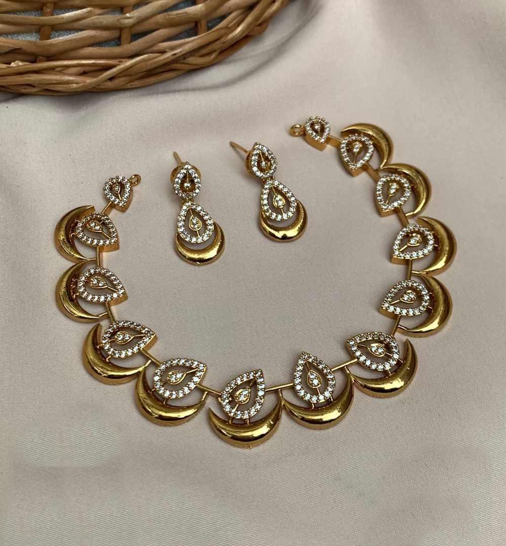 Premium Cz Stone designer Necklace Set