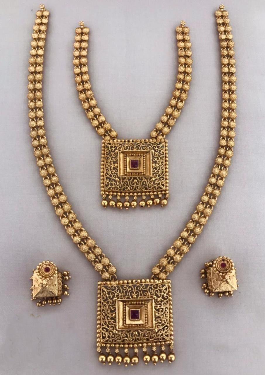 Antique Premium Gold finish necklace Combo set