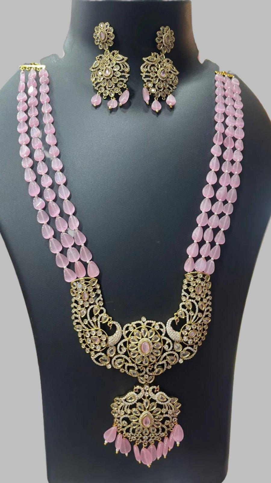 Antique Semi Precious beads Long Necklace Set