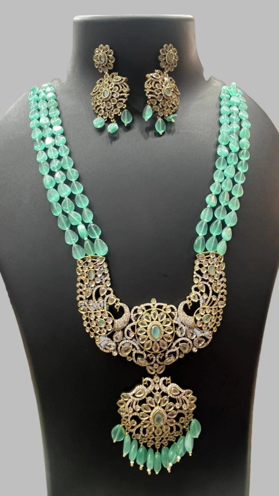 Antique Semi Precious beads Long Necklace Set