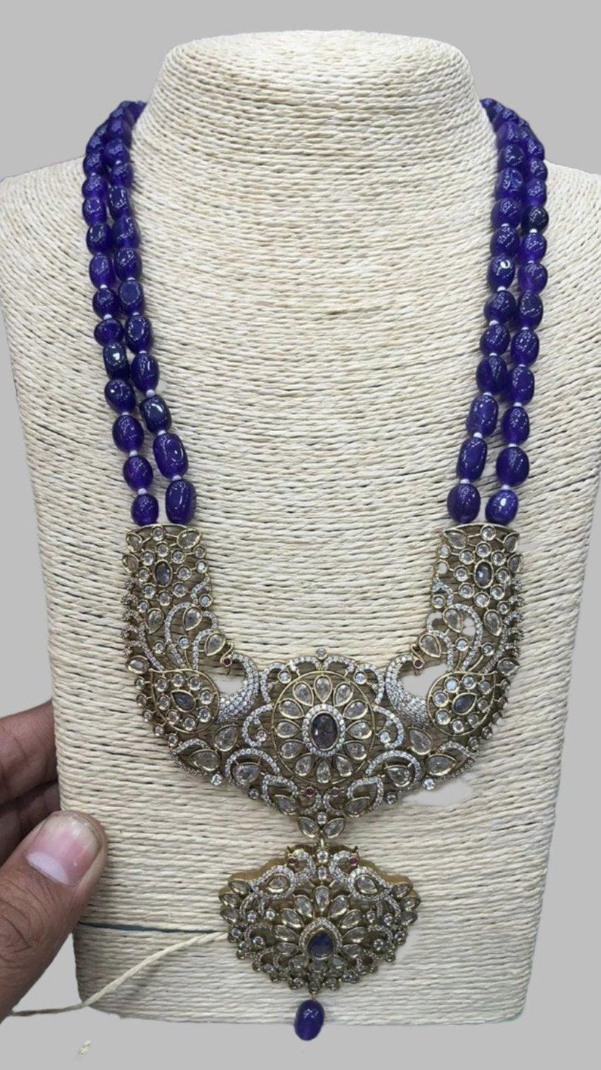 Antique Semi Precious beads Long Necklace Set