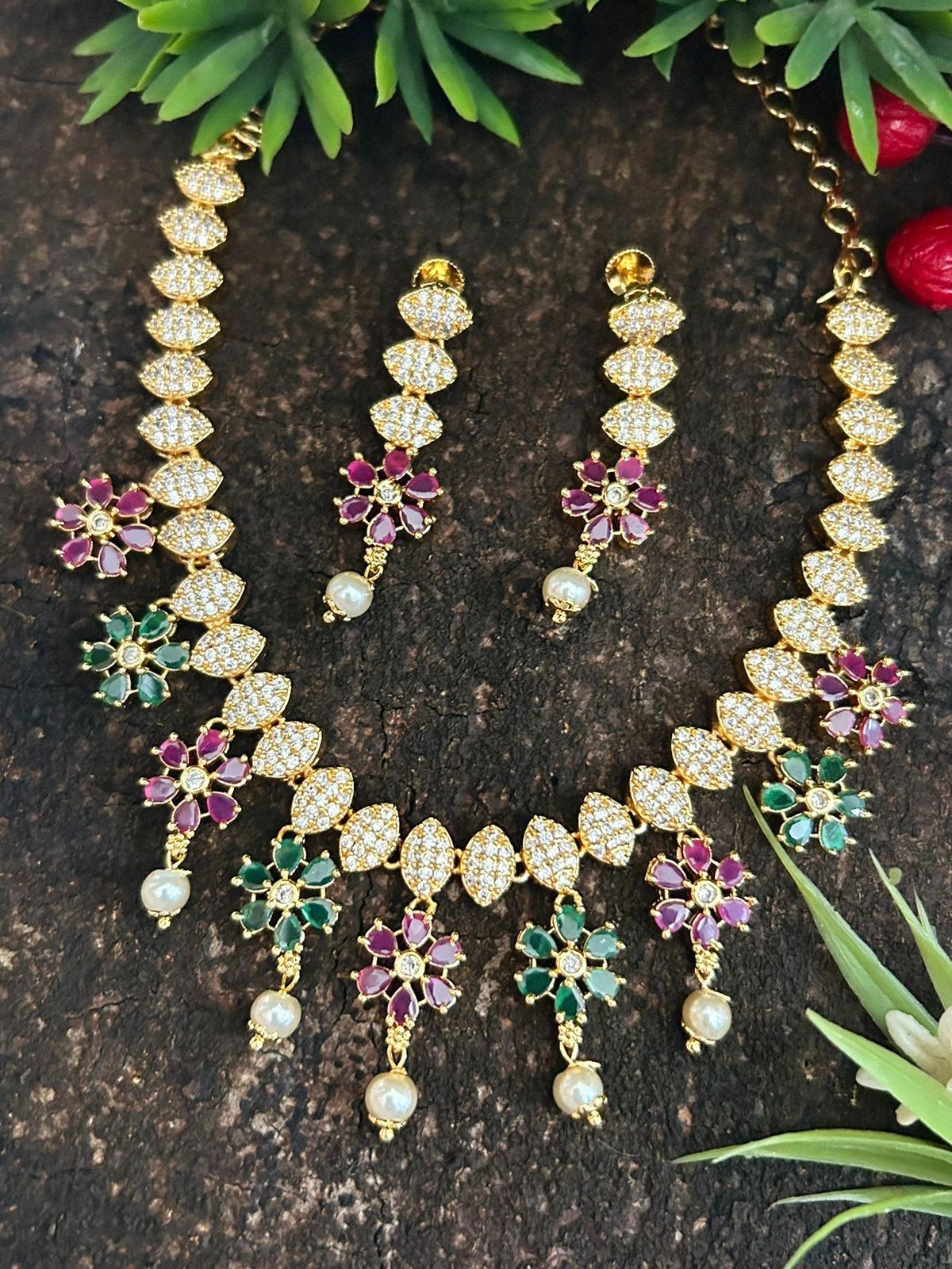 Floral motif Designer Necklace set