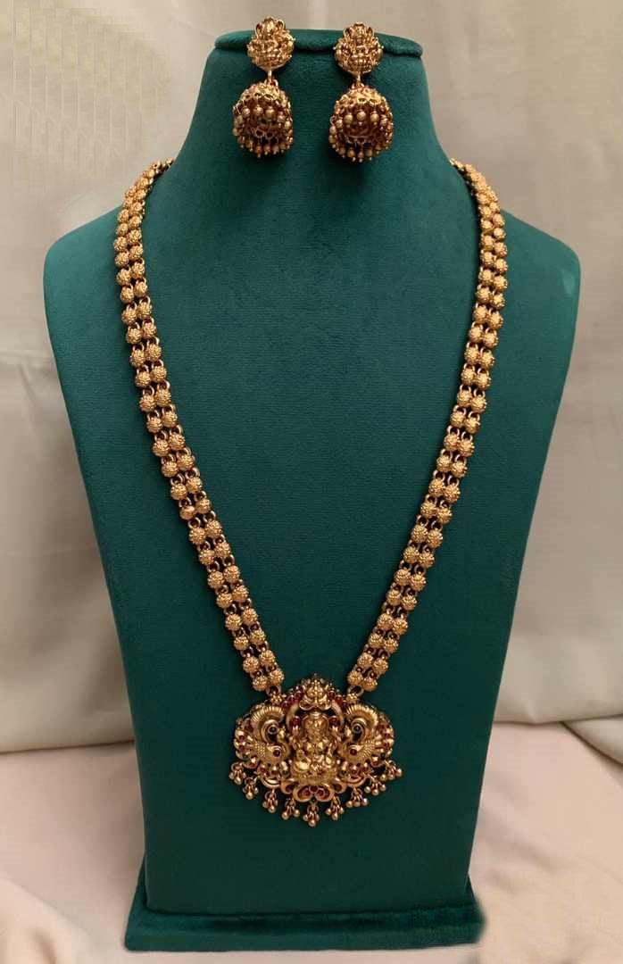 Gold Plated Long Necklace Set