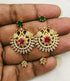 Gold Plated Stones Jhumki earrings with interchangeable stones