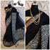 Black Kalamkari Raw handloom Saree