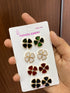 Teenagers/ Students Earrings/Studs with acrylic cutouts in shape with dull Gold plating