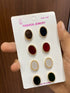 Teenagers/ Students Earrings/Studs with acrylic cutouts in shape with dull Gold plating