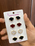 Teenagers/ Students Earrings/Studs with acrylic cutouts in shape with dull Gold plating