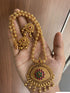 Gold Plated Long Necklace Set in gundumala