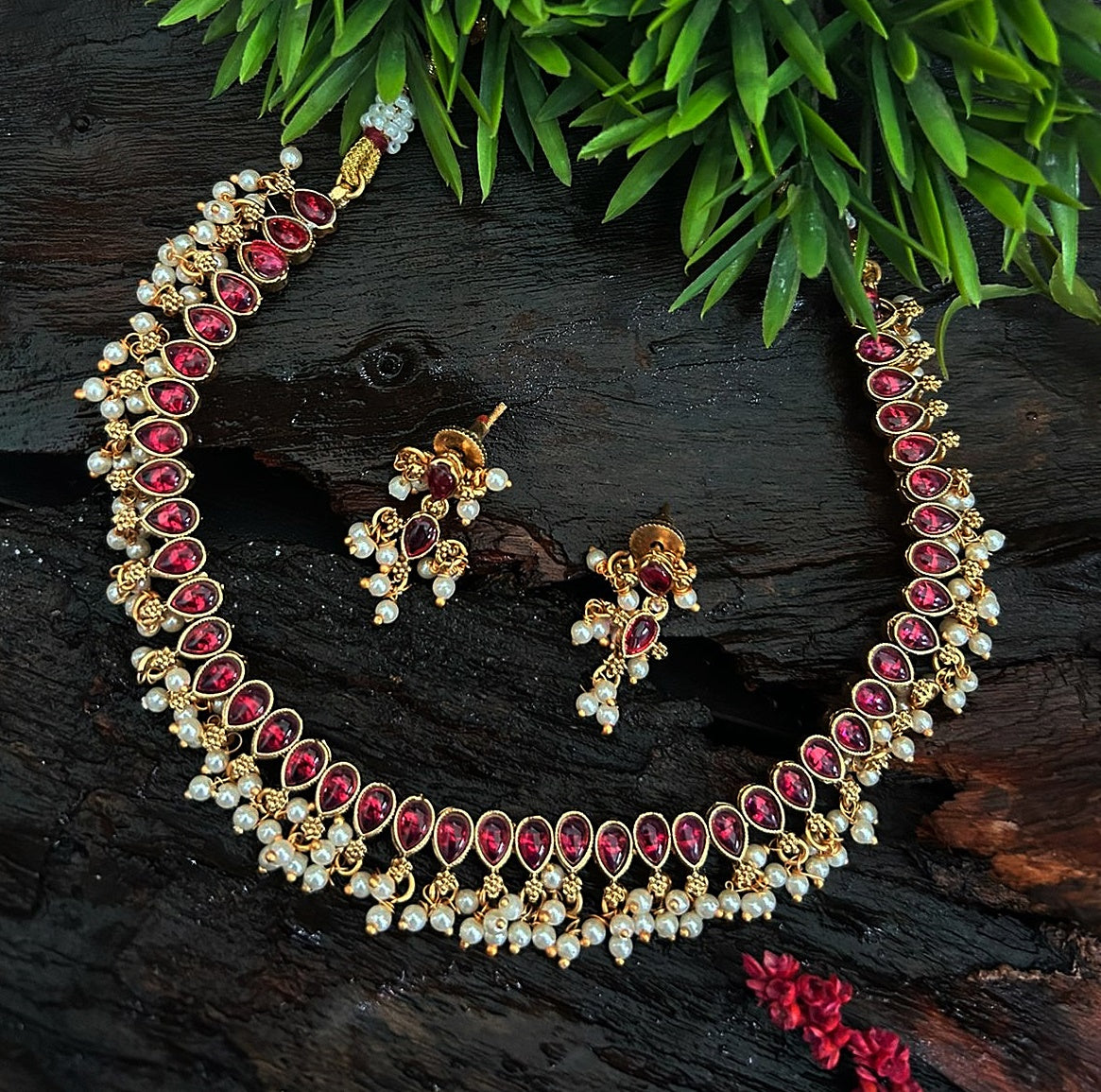 Gold Plated Designer Necklace Set