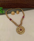 Gold Plated Necklace Set in Coral