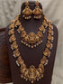 Antique Premium Gold finish Laxmi necklace Combo Set