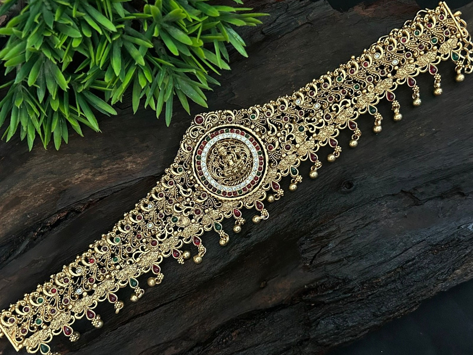 reversible Premium Gold Finish Bridal Vadanam/Vodiannam/waistbelt (Copy)