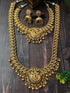 Antique Premium Gold finish Laxmi necklace Combo set