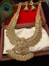 Gold plated Long necklace with Mango motif