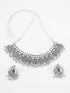 Silver Plated oxidised designer Necklace Set for Special Occasion