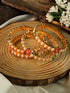 gold plating Pearl mutlicolor set of 4 bangles 8756A - Griiham